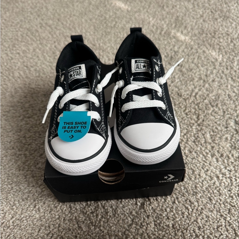 Converse Kids Black and White Canvas Sneakers